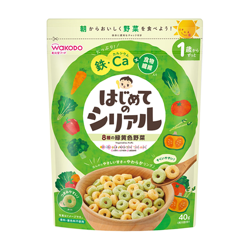 和光堂 はじめてのシリアル 8種の緑黄色野菜 40g (ベビーフード)