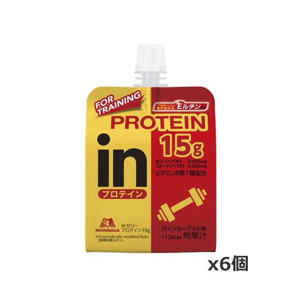 森永製菓 inゼリープロテイン15g パインヨーグルト味 x6個 [36JMM11400] [タンパク質] [サプリメント] [健康][トレーニング] [美容]