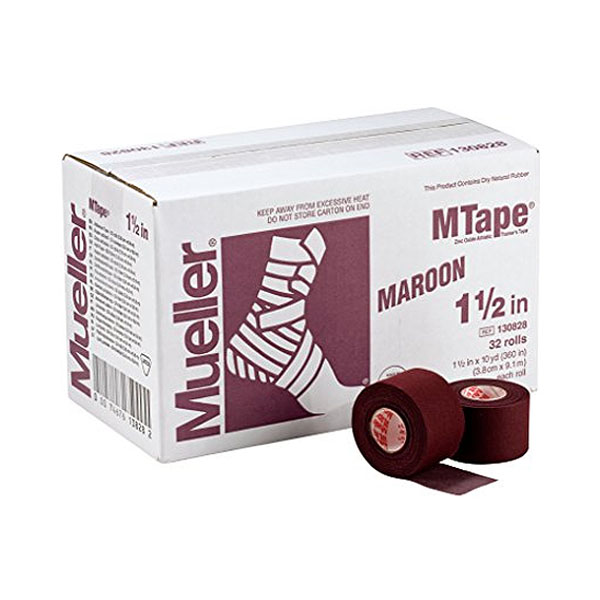 Mueller(ミューラー)Mテープチームカラー 38mm マルーン 32個入り サポート メンテナンス テーピング 130828