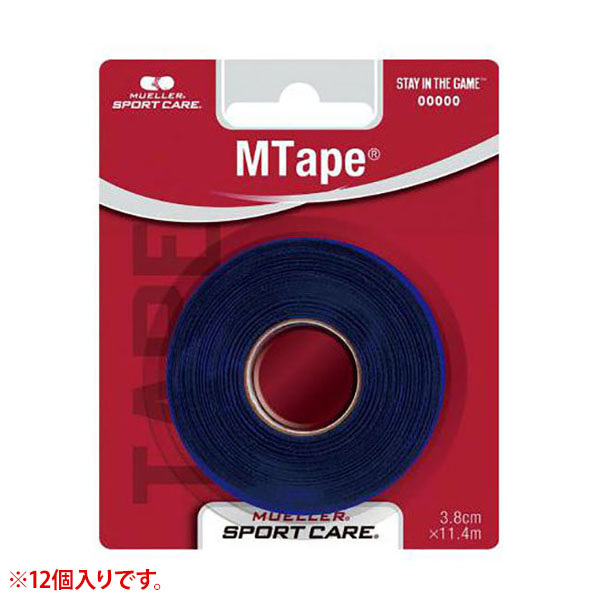 Mueller(ミューラー)Mテープチームカラー 38mm 12個入り ブリスターパック ネイビーブルー サポート メンテナンス テーピング 4