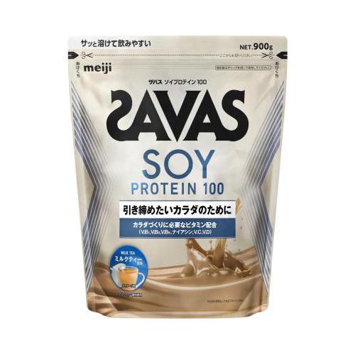 ザバス(SAVAS)ソイプロテイン100 ミルクティー風味 900g プロテイン トレーニング ボディーケア サプリメント 2632089
