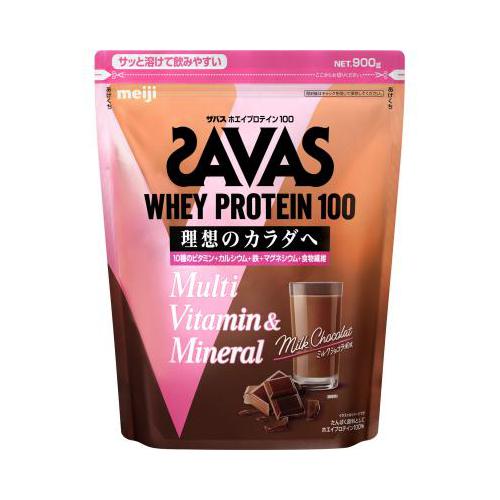 ザバス(SAVAS)ホエイプロテイン100 マルチビタミン＆ミネラル ミルクショコラ風味 900g プロテイン トレーニング ボディーケア サプリ・