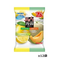 オリヒロプランデュ ぷるんと蒟蒻ゼリーパウチ シチリアレモン＋北海道メロン 12個入 x12袋